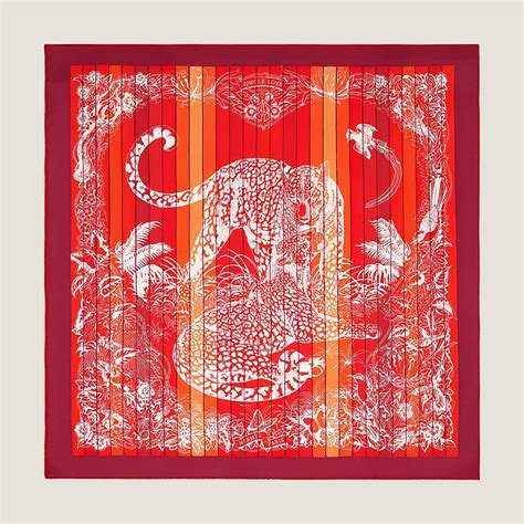 hermes jungle love rainbow scarf